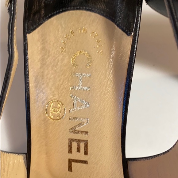 💯CHANEL LAMBSKIN SLING BACK HEEL SHOE. ITALY❤️ - Picture 3 of 8